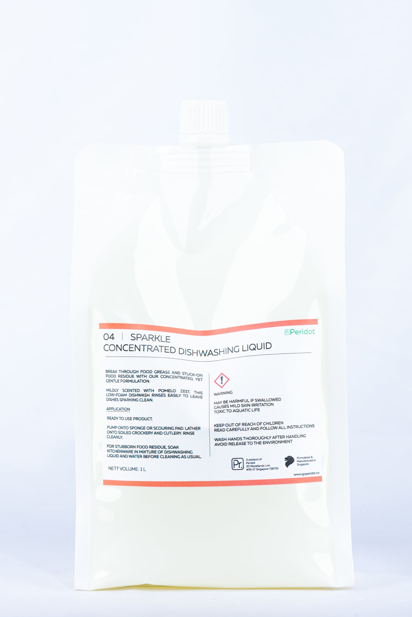 peridot concentrated dishwashing liquid 1L refill pack